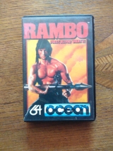 Rambo First Blood Part II, d\'Ocean Software pour Commodore 64 (cassette)