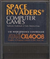 Space Invaders d\'Atari sous licence Taito pour ordinateurs 400 et 800 (cartouche seule)